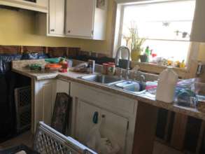 Camping out in the gutted home