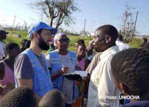 Cyclone survivors - interviewed for radio needs