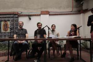 The main panel at the event