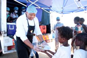 Food service in Beira, Mozambique