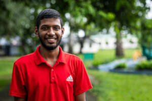 Amos is ready for action, up at school now too.