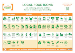 Green MapLocal Food Icon Set