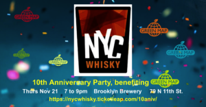 Nov 21! Join NYC Whisky's 10th celebration benefit