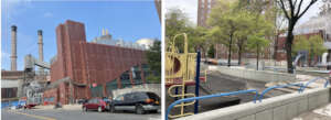 Manhattan Pumping Station and curbed playground