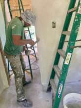 Finish work on a recently completed home.