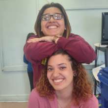 Sisters celebrate their performance