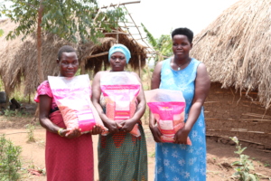 Beneficiaries after receiving the seeds