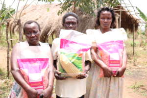 Women after receiving seedlings.