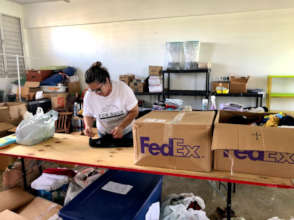 Sorting supplies and clothes