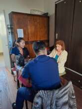 Nurses from Favaloro University at the home