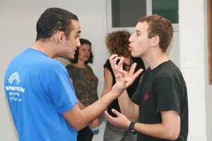 youth engaged in dual-dialogue.