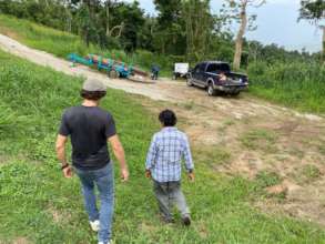 At the water well construction site in Humacao