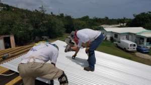 Finishing the roof