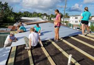 A Mississippi church group volunteering