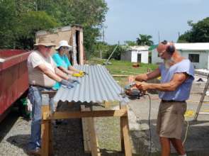 Cutting roofing panels to fit