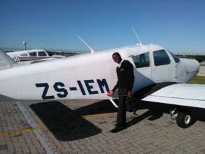 Brian training to become a pilot