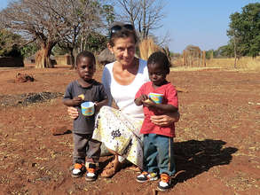 Jane Kaye-Bailey with the Kamwi twins