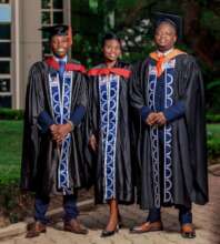 Henry, Charity and Kenneth graduates