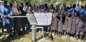 Katondo Primary school borehole and handpump
