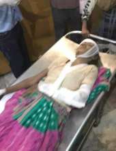 Affected woman heading for Treatment