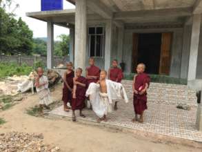 Many children are orphans cared for by thye monks