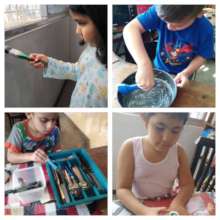 Dulce and Alfonzo developing skills at home