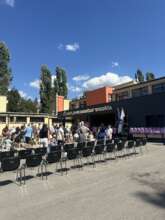 Welcome ceremony for first-grade students.