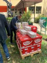 The goods are being packed into 30 equal parcels