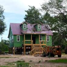 Raising homes to above Hurricane Flood levels