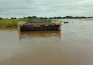 Affected village roads were washed away.
