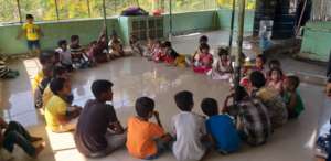 Fun time in the shelter