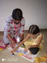 child learning to paint