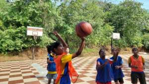 Girls playing Basket ball