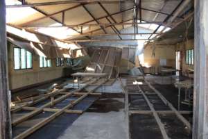 School fallen ceiling