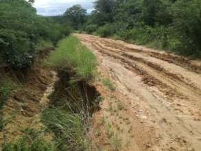 Roads washed away