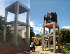 Tower, tank, and main plumbing Installation