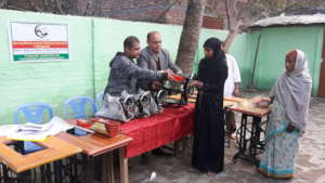 ED Distribute Swing Machine to Poot for livelihood