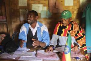Samuel and Arega from the Local Kebele Office