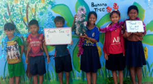 Helping Hands Cambodia children saying thank you!