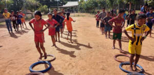 Sports drills at Helping Hands