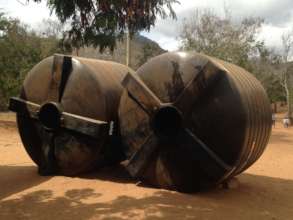 Tanks to store water needed during construction