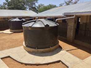 Two of the recently commissioned water tanks
