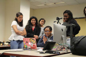 in the newsroom