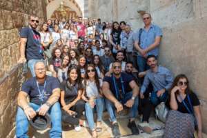 Group photo while touring Hebron in the West Bank