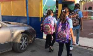 Arab children going to school. photo: Arab 48