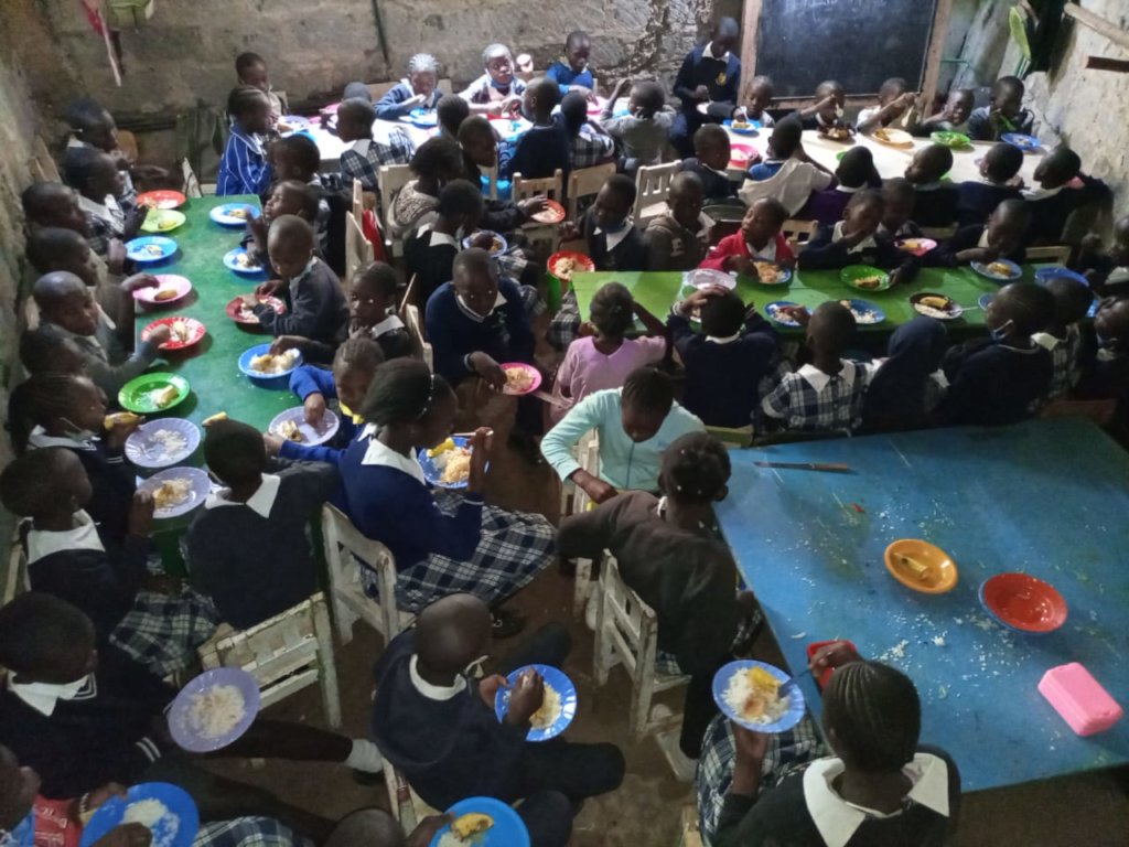 Children at Seed School during Lunchbreak