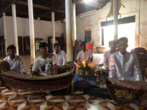 Chin plays traditional music during Pchum Ben Day