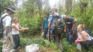 HER director Jaya Dupuis working with volunteers