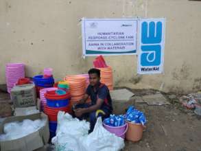 Survival kit being distributed in Bhubaneswar