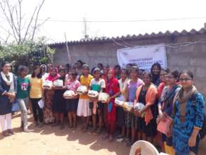 Hygiene Kits being distributed in Bhubaneswar